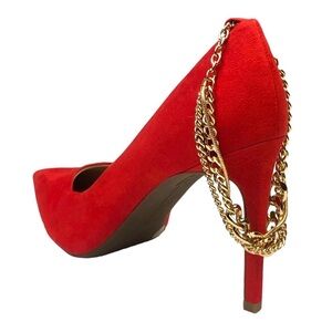 INC International Concepts Red Heels with Gold Chain